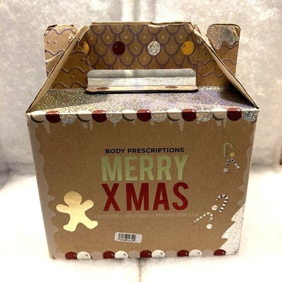 Bath Fizzers, Bath Powder, Bath Scrub Christmas Holiday Gift Set MERRY XMAS ~NEW - Picture 2 of 6